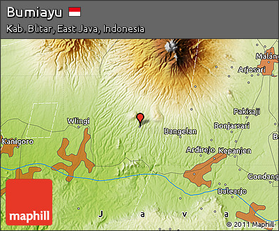 Physical Map of Bumiayu
