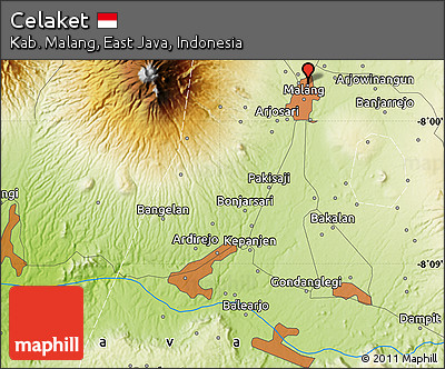 Physical Map of Celaket