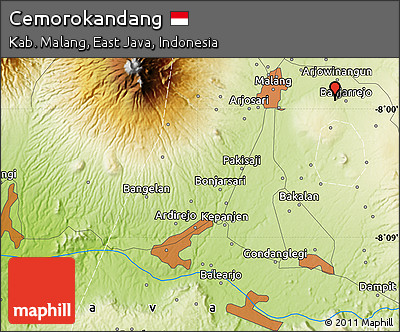 Physical Map of Cemorokandang