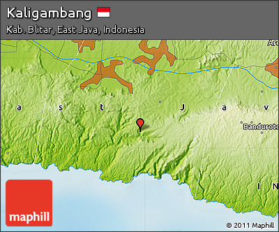 Physical Map of Kaligambang