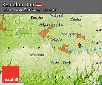 Physical Map of Kemulan Dua