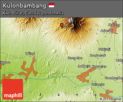 Physical Map of Kulonbambang