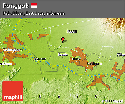 Physical Map of Ponggok