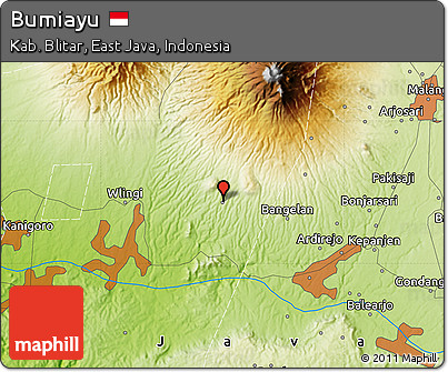 Physical Map of Bumiayu