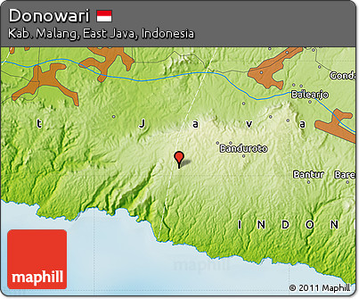 Physical Map of Donowari