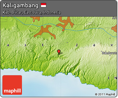Physical Map of Kaligambang
