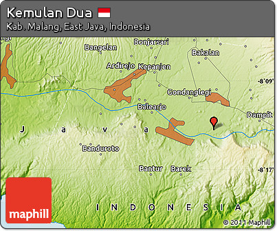 Physical Map of Kemulan Dua