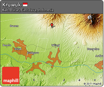 Physical Map of Kruwuk
