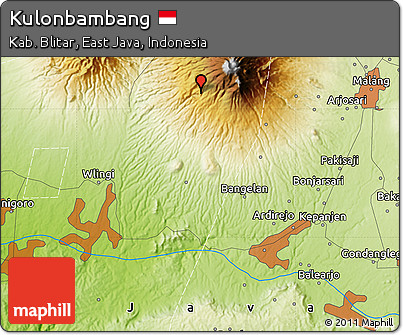 Physical Map of Kulonbambang