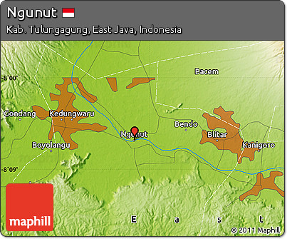 Physical Map of Ngunut