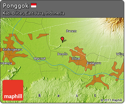 Physical Map of Ponggok