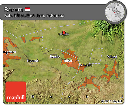 Satellite Map of Bacem