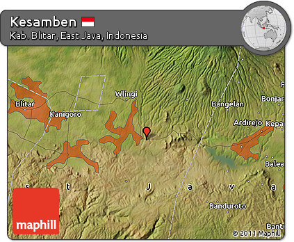 Satellite Map of Kesamben