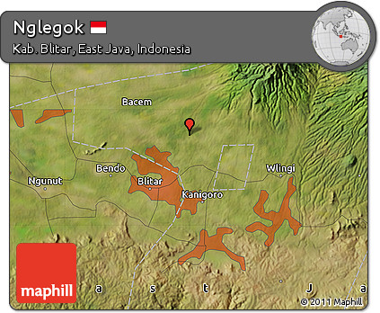 Satellite Map of Nglegok