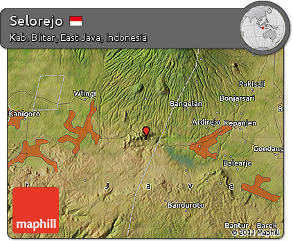 Satellite Map of Selorejo