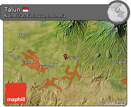 Satellite Map of Talun