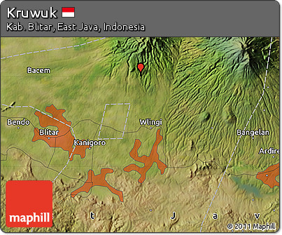Satellite Map of Kruwuk