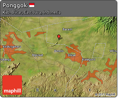 Satellite Map of Ponggok