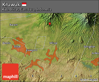 Satellite Map of Kruwuk