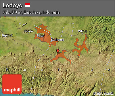 Satellite Map of Lodoyo