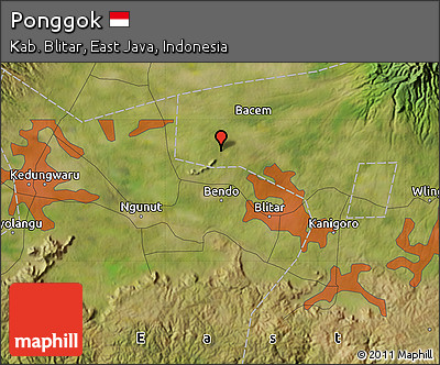 Satellite Map of Ponggok