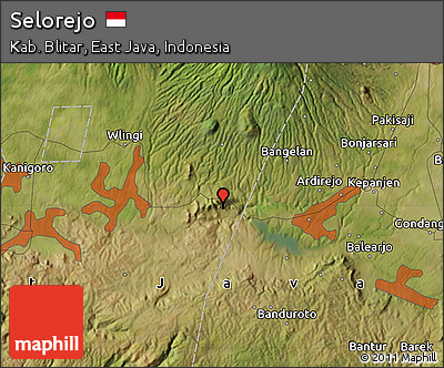 Satellite Map of Selorejo