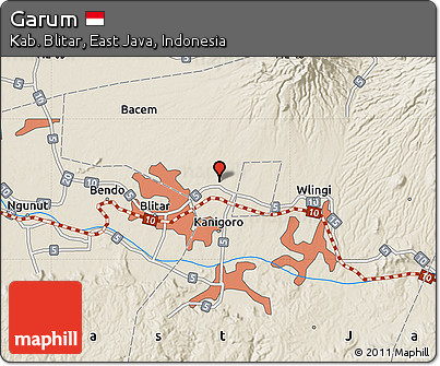 Shaded Relief Map of Garum