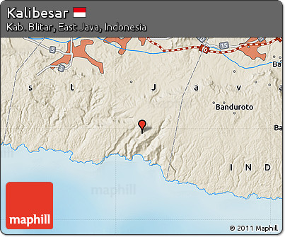 Shaded Relief Map of Kalibesar