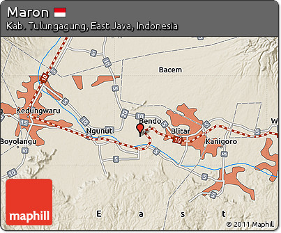 Shaded Relief Map of Maron