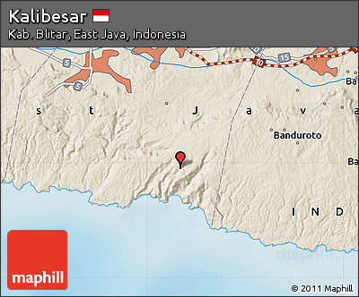 Shaded Relief Map of Kalibesar