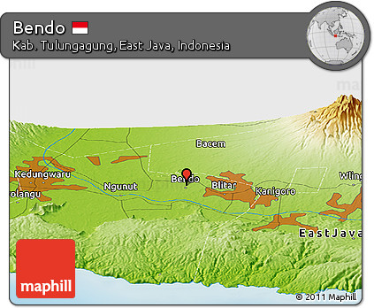 Physical Panoramic Map of Bendo