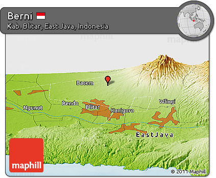 Physical Panoramic Map of Berni