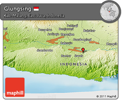 Physical Panoramic Map of Glungsing