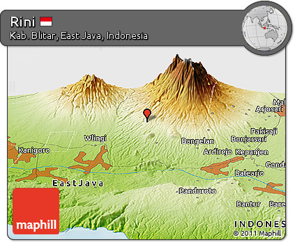Physical Panoramic Map of Rini