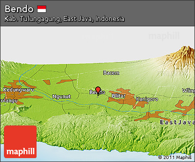 Physical Panoramic Map of Bendo