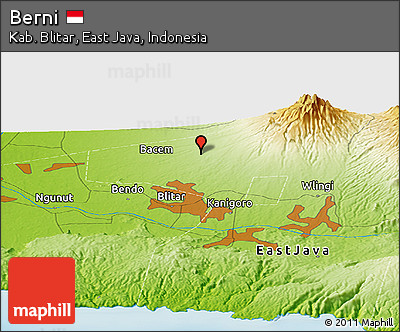 Physical Panoramic Map of Berni