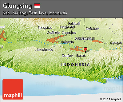 Physical Panoramic Map of Glungsing