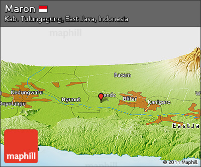 Physical Panoramic Map of Maron