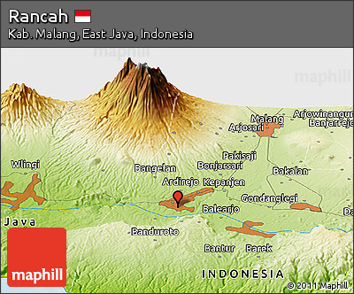 Physical Panoramic Map of Rancah