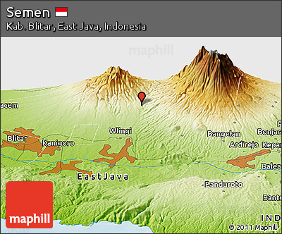 Physical Panoramic Map of Semen