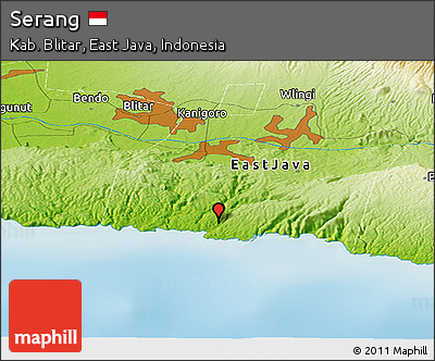 Physical Panoramic Map of Serang