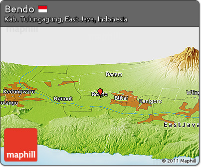 Physical Panoramic Map of Bendo