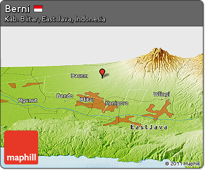 Physical Panoramic Map of Berni