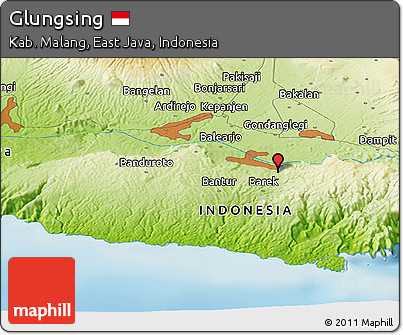 Physical Panoramic Map of Glungsing