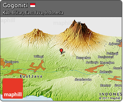 Physical Panoramic Map of Gogoniti