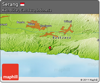 Physical Panoramic Map of Serang