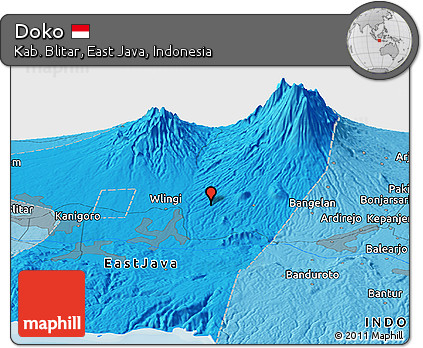 Political Panoramic Map of Doko