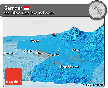 Political Panoramic Map of Gambar