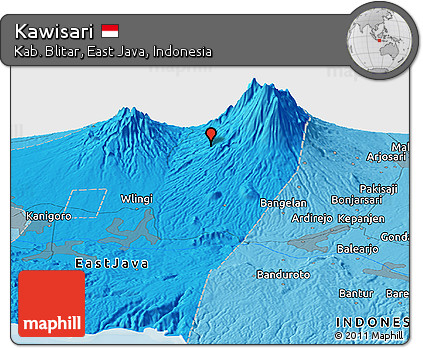 Political Panoramic Map of Kawisari