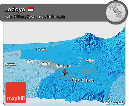 Political Panoramic Map of Lodoyo